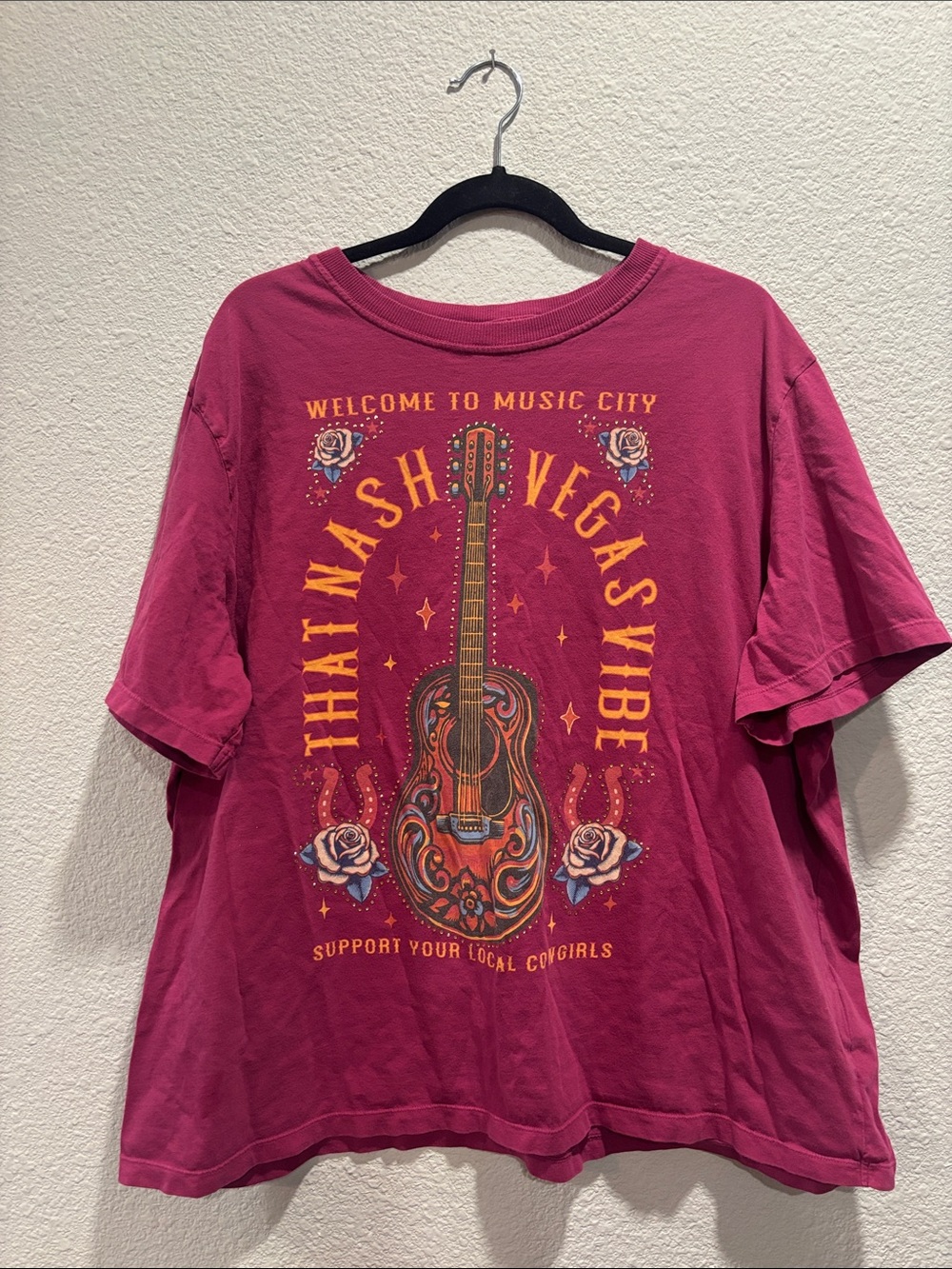 Idyllwind Rose Pink Nashville Guitar Graphic Tee